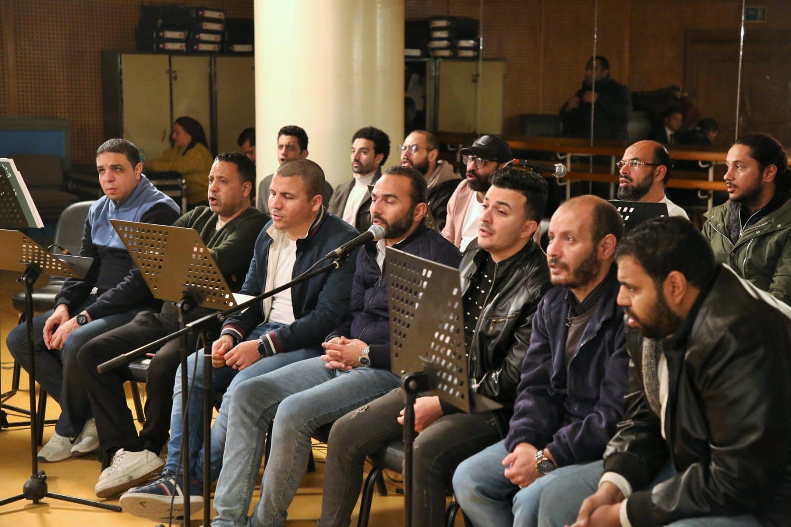 لقطات من بروفات فرقه الإنشاد الدينى قبل حفلها غدا بمسرح الجمهورية